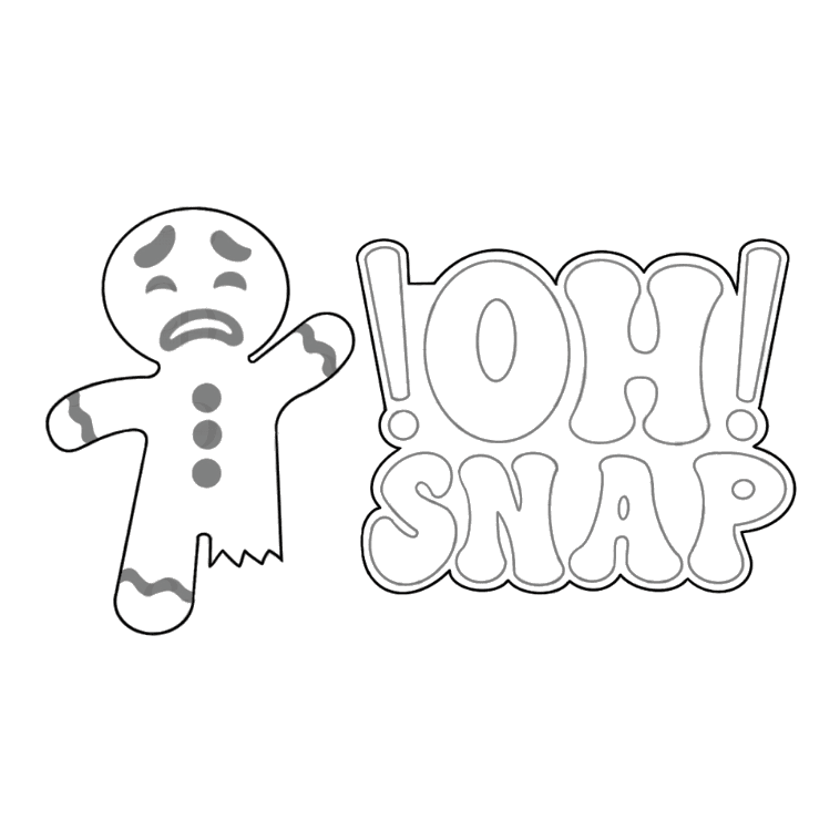 Ginger Snapped cookie cutter drawing