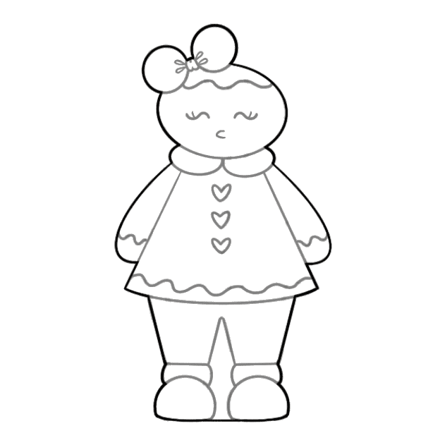Gingerbread Girl cookie cutter drawing