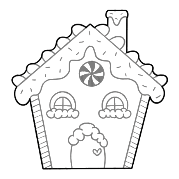 Gingerbread House cookie cutter drawing