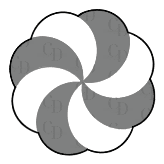 Peppermint Swirl cookie cutter drawing