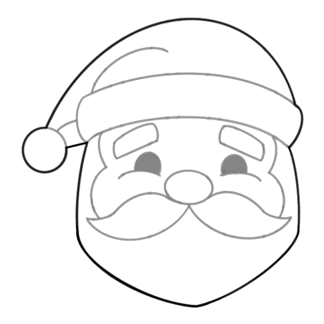 Santa cookie cutter drawing