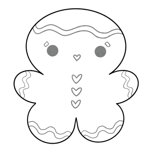 Santa's Gingerbread cookie cutter drawing