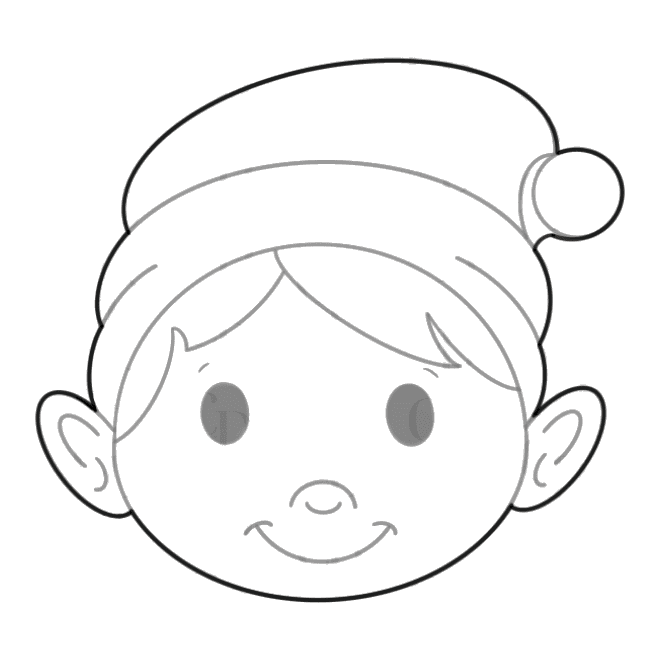 Santa's Helper cookie cutter drawing