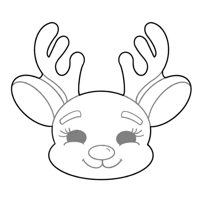 Santa's Reindeer cookie cutter drawing