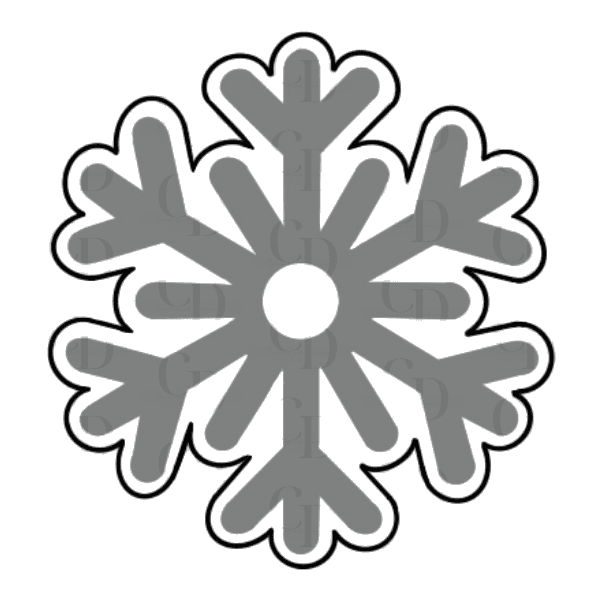 Snowflake cookie cutter drawing