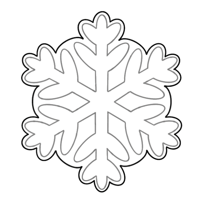 Wonky Snowflake cookie cutter drawing