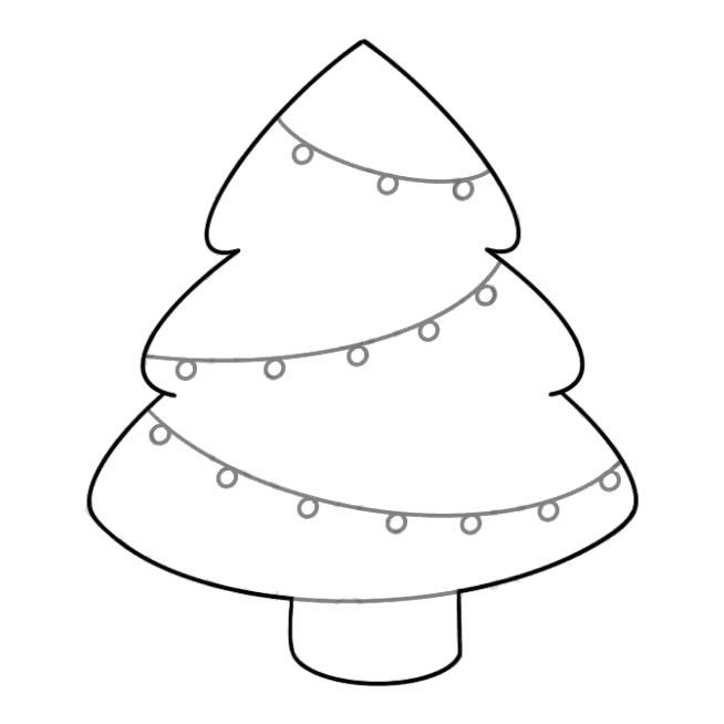Wonky Tree cookie cutter drawing